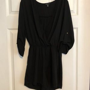 Black quarter sleeve Romper